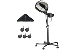 Uargd Professional Hair Steamer for Deep Conditioning, 11.81-inch Hooded Ionic Steamer with Dual Modes, Adjustable Height, Ti