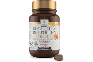 BEE & YOU Bee and You Royal Jelly Tablet, Propolis Extract, Bee Pollen, 100% Natural Superfood, Ultra Pure, Immune Support Supplement, Improve Energy, Focus, Antioxidants, Fresh, Keto, Paleo, Gluten-Free | 60ct