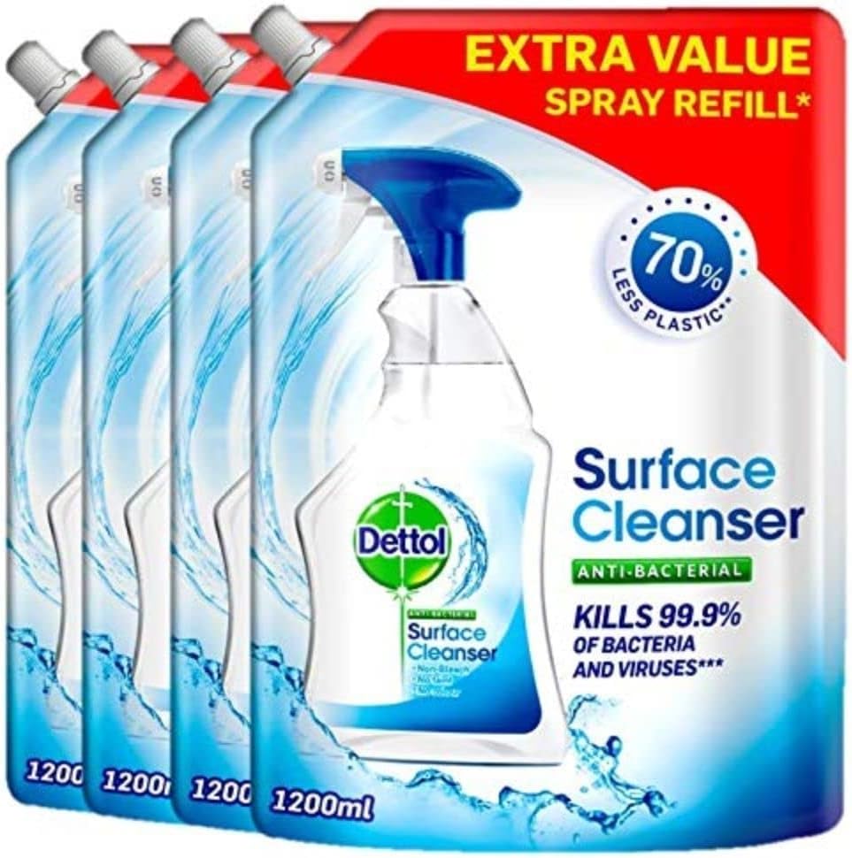 Dettol Antibacterial Surface Cleaner Refill 4-Pack 1.2L Each 4.8L