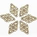 40pcs Filigree Flower Plate Charms,Hollowed-Out Rhombic Pendant Connector for DIY Jewelry Making Wrapping Accessories by Alimitopia(Antique Bronze Tone)