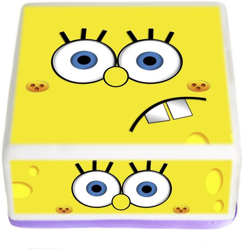 Sponge Bob Square Pants 11.5" Inch Square Edible Cake Topper Decoration - Printed on 0.7mm thick Icing Sheet / Frosting Sheet - Complete with FREE Banner!