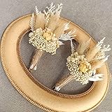 Fall Wedding Boutonniere for Men Wedding Dried