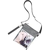 Clear Crossbody Purse Bag Stadium Approved Clear Tote Bag for Work Concert Sports
