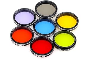 SVBONY 1.25 inches Moon Filter CPL Filter Kit 7pcs Filters Set for Enhance Lunar Planetary Views Reduce Light Pollution Teles