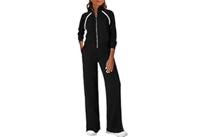 PRETTYGARDEN Womens 2 Piece Outfits Sweatsuits 2025 Fall Full Zip Sweatshirts Workout Pants Matching Lounge Sets Tracksuits
