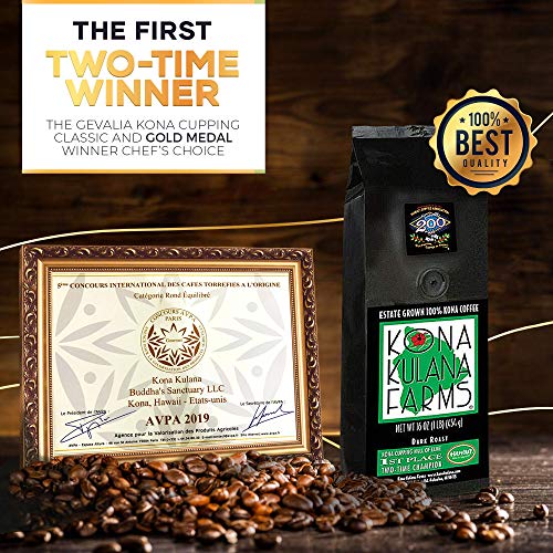 Kona Kulana Farms Whole Bean Dark Roast 100 Estate Grown Kona Single