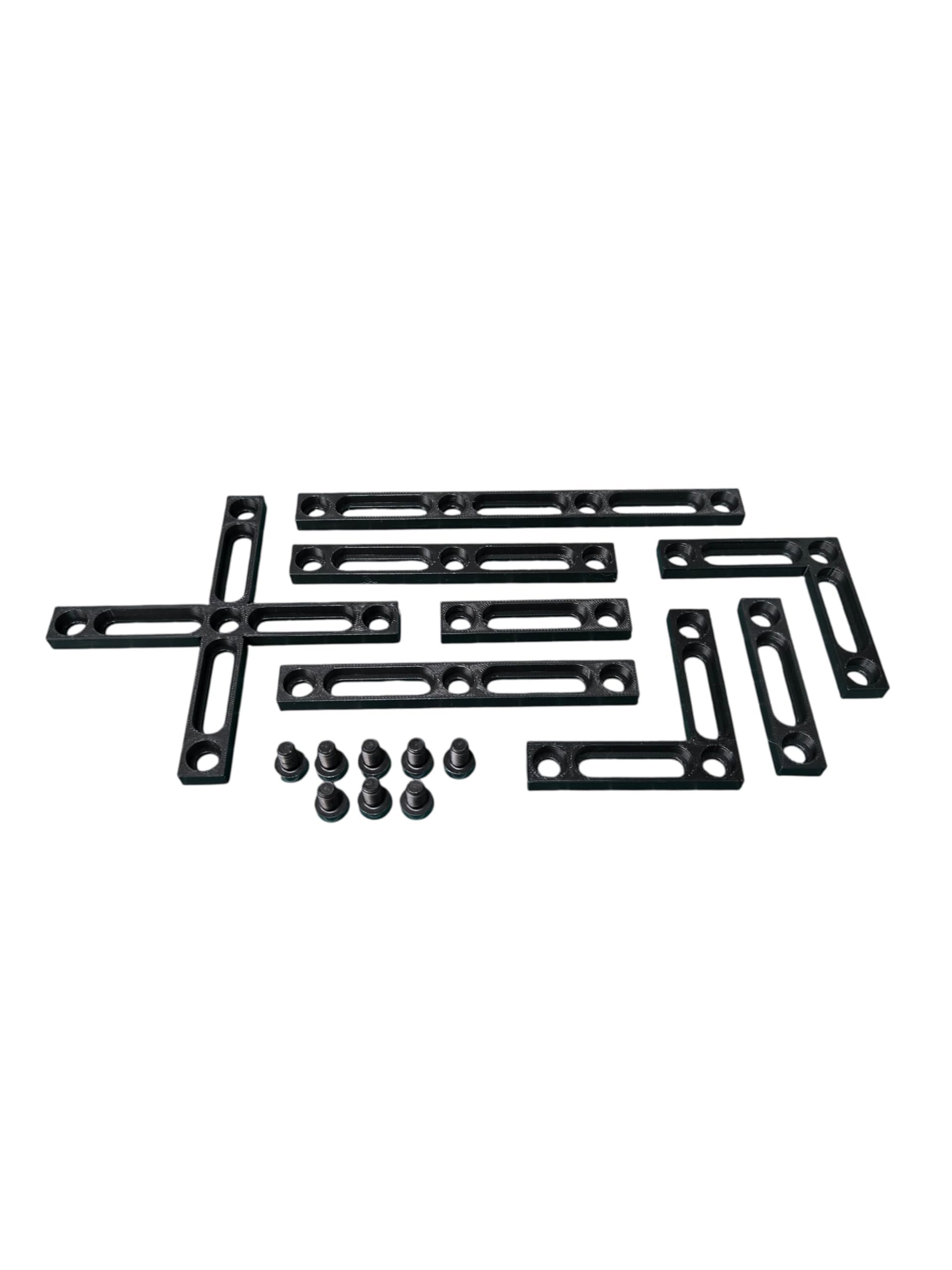 Photo 1 of Laser Engraver Fence Kit for Galvo Lasers – 8 Piece Fixture & Guide Set with 6mm Bolts, Fits 25mm Pattern Tables