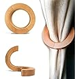 Nice purchase 2 Pcs Wooden Curtain Tiebacks Holdbacks European Classic Retro Window Home Office Decorative Drapes Holders Strong Magnetic Clean Durable - Multifunctional Also Wood Pants Hanger (A)
