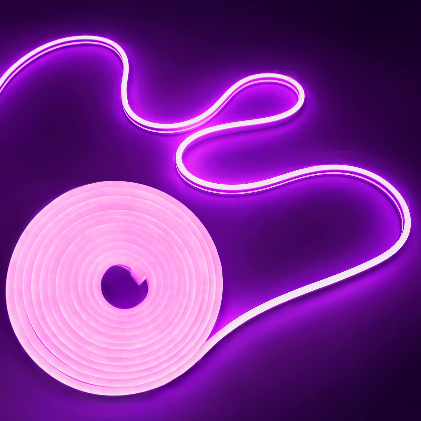 14400lm LED Neon Flex with Clips, 16.4ft Neon Rope