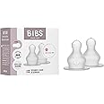 BIBS Bottle Nipple 2-Pack. Anti-Colic. Extra Nipples for BIBS Baby Bottles. Round Nipple. - Silicone, Fast Flow