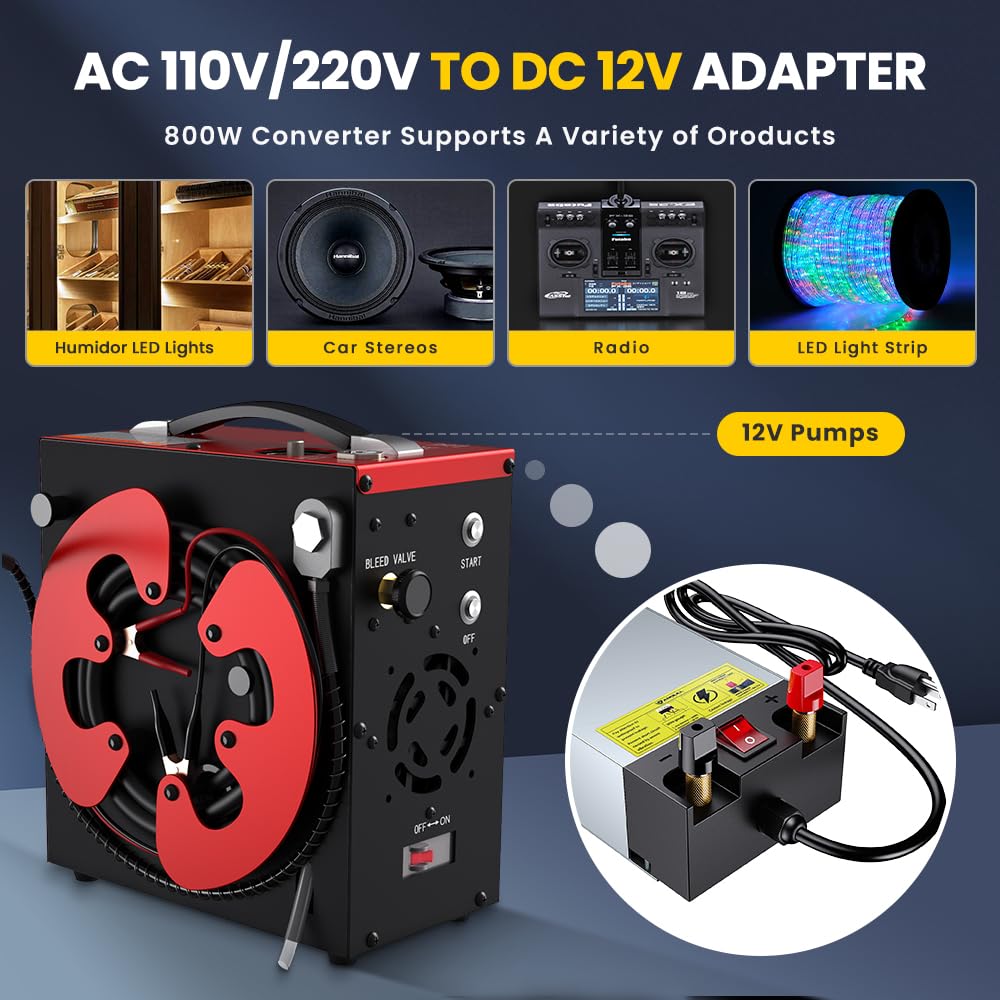 Anbull 800W SMPS 110V AC to 12V DC Converter Power Supply Adapter,110V to 12V Converter 800W Transformer