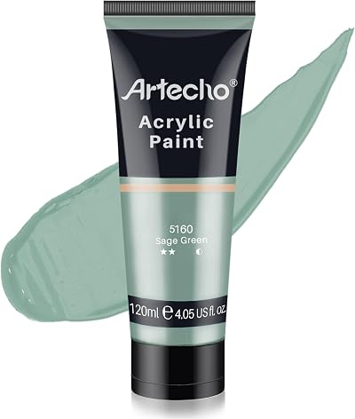 Artecho Sage Green Acrylic Paint 120ml Tube Art Craft for Canvas