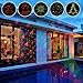 Holiday Projector Lights, Waterproof LED Star Motion Fairy Shower Magic Landscape Projection Lighting Slide Show Projector Display for Outdoor Outside House Holidays Xmas Decoration(Silver)