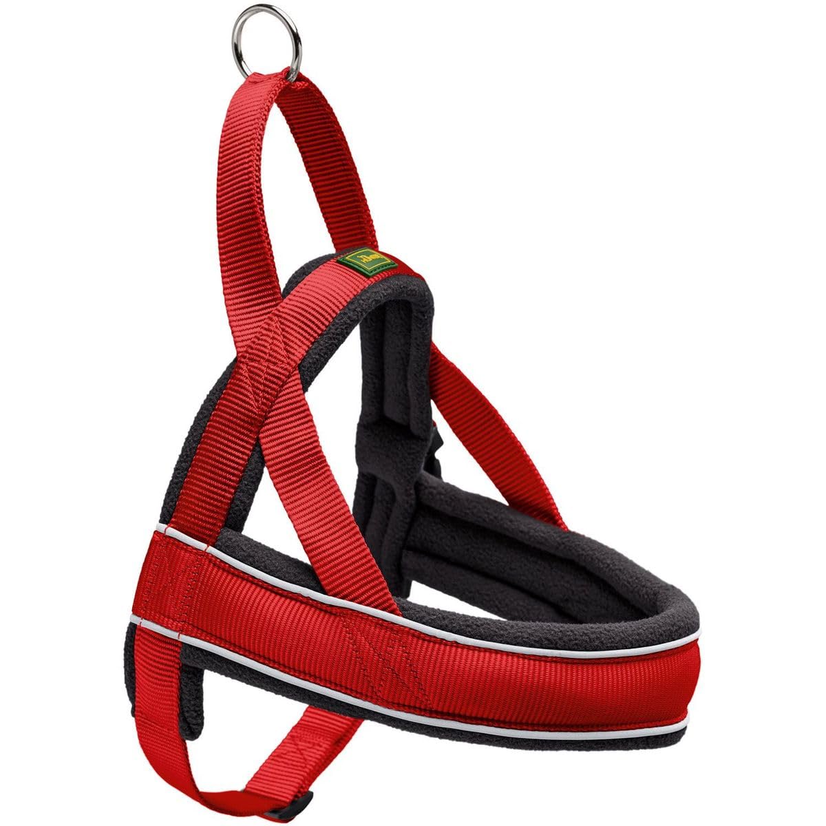 Hunter Racing Norwegian harness for dogs, nylon, reflective, coat-friendly, Red, XL โ image 1