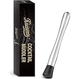 KITESSENSU 10 Inch Muddler, Stainless Steel Cocktail Muddler for Cocktails, Professional Bar Drink Muddler for Mojitos, Caipi