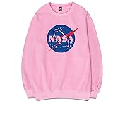 CORIRESHA Fashion NASA Logo Print Hoodie Sweatshirt