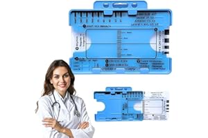 Yeanifeana Electrocardiogram 7 Step Ruler – Transparent Plastic ECG/EKG Ruler with Storage Box, Essential Measuring Tool for 
