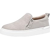 Jeossy Women's Slip On Shoes Casual Fashion Sneakers 8010 Arch Support Loafers for Women with Zipper