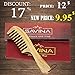 Hair Comb - 8.6 inch Wide Tooth Woodden Comb for Thick, Curly Hair by Savina - Reduces Breakage & Split Ends - Detangling Comb for Women, Men and Kids