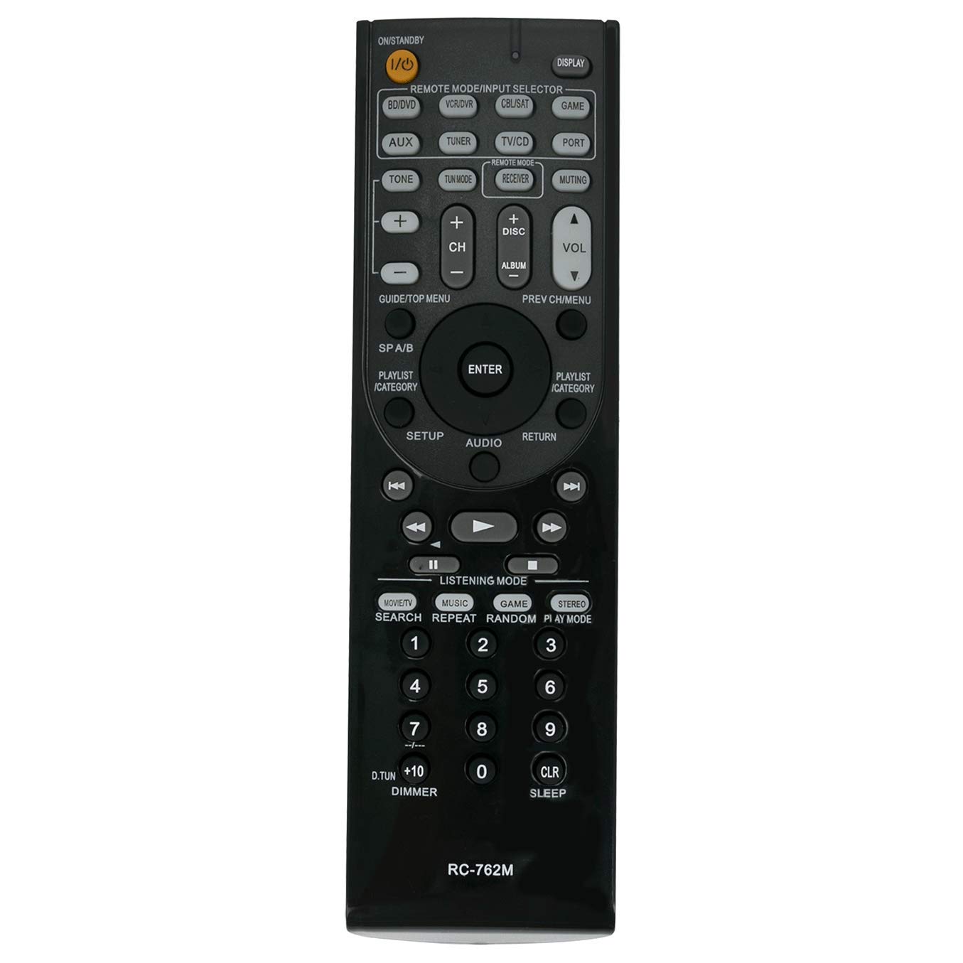VINABTY RC-762M Remote Control Replacement for ONKYO AV Receiver AVX-290 HT-R280 HT-R290 HT-R380 HT-R390 HT-RC230 HT-S3400 HT-S3400B HT-S5305 RC762M TX-SR308 HT-S3300