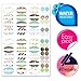 108 Fancy Hand Written Labels Balm DIY Jars Stickers for Essential Oils Roller Bottles, 4 Sheets with 108 Oval Plus 120 Top Stickers