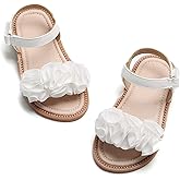 Felix & Flora Toddler Girls Sandals Soft Rubber Flats Summer Baby Flower Girl Shoes.
