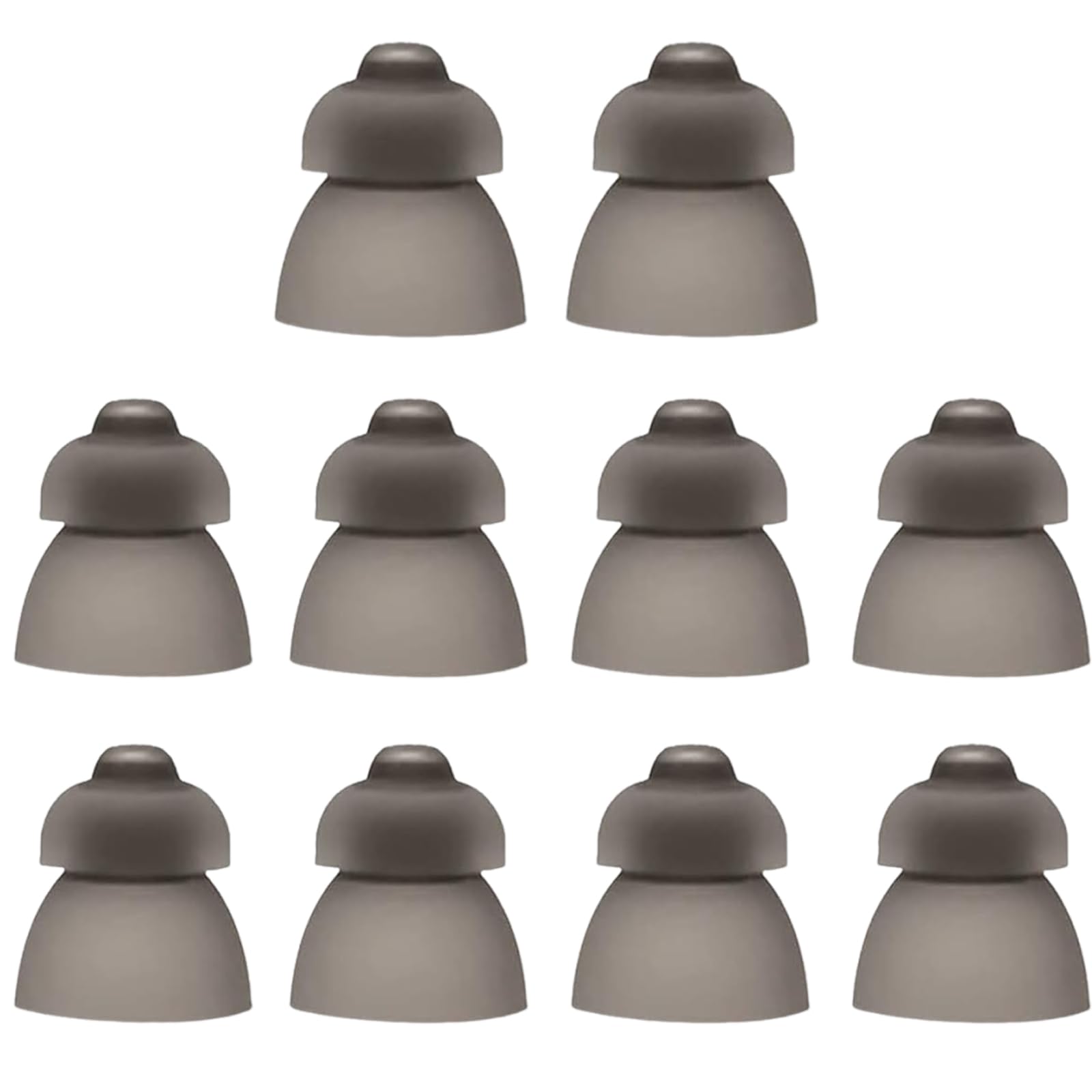 Hearing Aid Domes, Hearing Aid Accessories, 10 Pcs Soft Silicone Open Domes, Double Layer Black Hearing Aid Ear Domes Replacements Ear Tips for The Elderly Hearing Impairments (S 9mm)