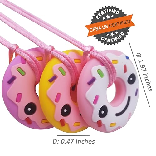 Sensory Chew Necklace for Kids, Girls Oral Sensory Chew Toys