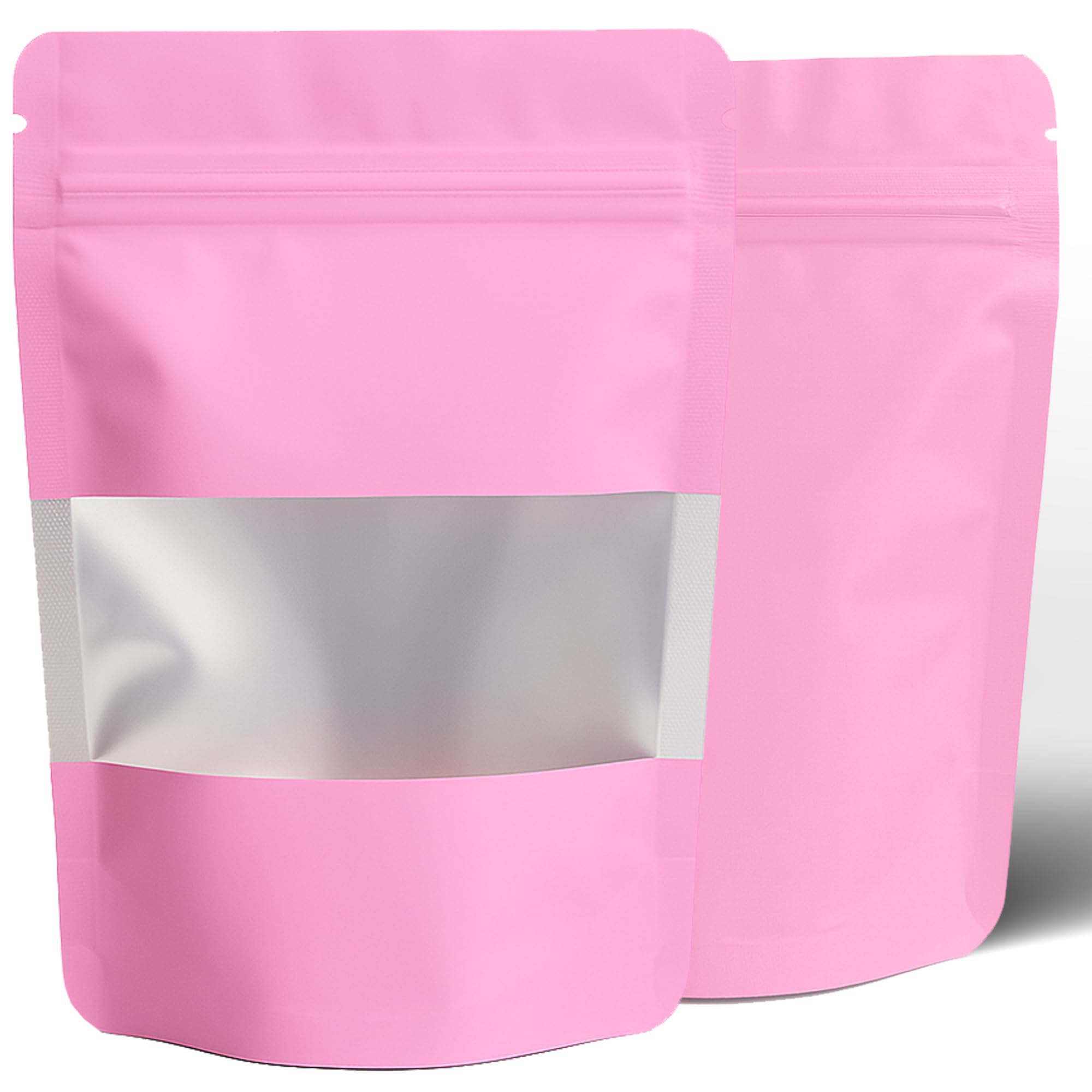 Pink Mylar Bags 3.5g Smell Proof Packaging x100