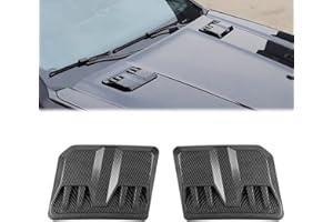 idain 2PCS Universal Car Decorative Air Intake Trim Cover,Hood Air Vent,Air Flow Intake for Car Hood (Carbon Fiber Pattern)