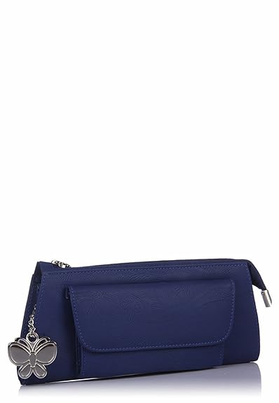 Butterflies Womens Clutch (Blue,BNS 2288)
