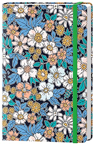 HUAMXE Lined Journal Notebook, Hardcover Journal for Women, Medium 5.7 x 8.4 in, 160 Pages Thick Paper, Cute Aesthetic Floral A5 Ruled Notebook for Journaling Writing Work School Office, Purple Flower — image 1