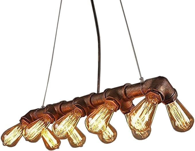 Industrielles Weinlese-Rohr-Leuchter-Licht, Retro Justierbare Hängende