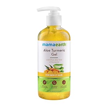 Mamaearth Aloe Turmeric Gel From 100% Pure Aloe Vera For Face, Skin & Hair with Turmeric & Vitamin E (300 ML)