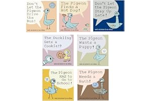 Pigeon Series 7 Book Set (Don't Let the Pigeon Drive the Bus!; Don't Let the Pigeon Stay Up Late!; The Pigeon Finds a Hot Dog!;The Duckling Gets a Cookie!?;The Pigeon Wants a Puppy;The Pigeon Needs a Bath!;The Pigeon Has to Go to School!)