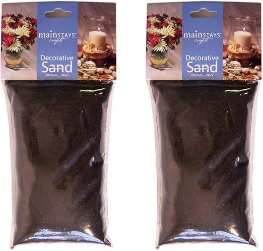 Amazon Com Mainstays Black Sand 2 Pack Decorative Sand Black