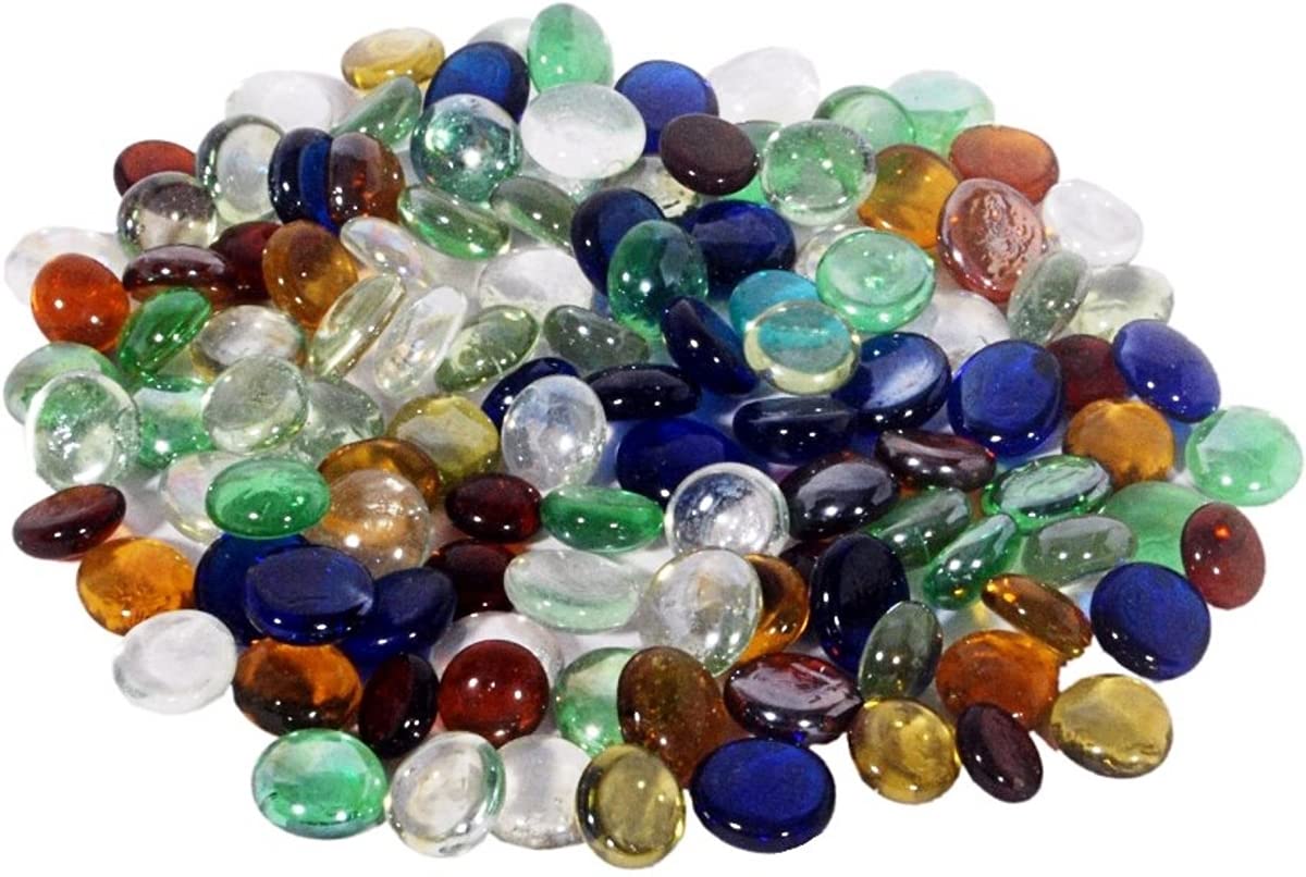 Elettra Decorative Shiny Round Glossy Glass Stone Pebbles for Aquarium