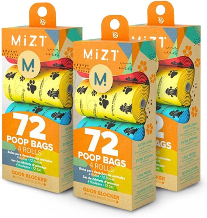 Paintings - MIZT Dog Poop Bags - Guaranteed Leak-Proof - Extra Thick Bags - Waste Bag Refill Rolls for Dogs - Lavender Scented - 72 Count