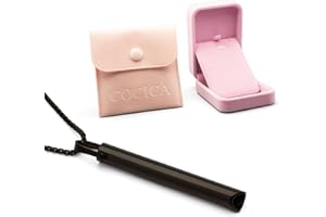 COCICA Breathing Necklace for Anxiety Relief, Stress Relief Mindful Breathing Necklace with Pendant,Gifts for Women Men Teens Relaxation Meditation, Cable Chain