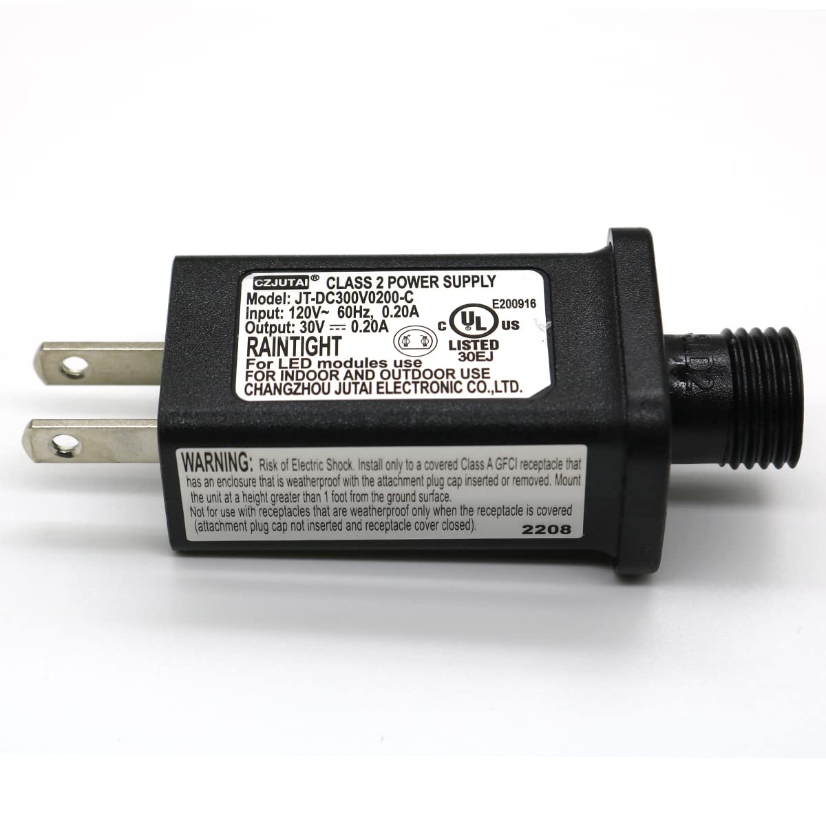 Photo 1 of 30V 6W LED Controller Class 2 Power Supply LED Transformer, Low Voltage Transformer US Plug for LED Light Indoor Outdoor Steady On Mode, not Fit for 8 Mode