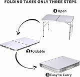Lucn 3ft Folding Camping Table 2-Height Portable Picnic Table 90x60cm view 5
