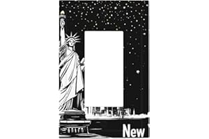 Fuzquwu New York City1 Pattern Single Toggle Light Switch Wall Plate Modern Wall Plate Cover Easy Install 5x3 Inchs