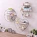 cheerfullus Iron Wall Shelves Brackets Art Wooden Wall Bookshelf Metal Wall Rack with Vintage Wood Storage Holder - Diamond