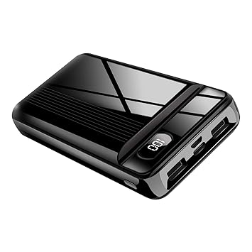 【クリックでお店のこの商品のページへ】モバイルバッテリー 大容量 26800mAh 小型 コンパクト 二つ出力ポート type-c Micro 2つ入力ポート 残量表示 iPhone、iPad、Android各種対応 (ブラック) 【2年保証付き】