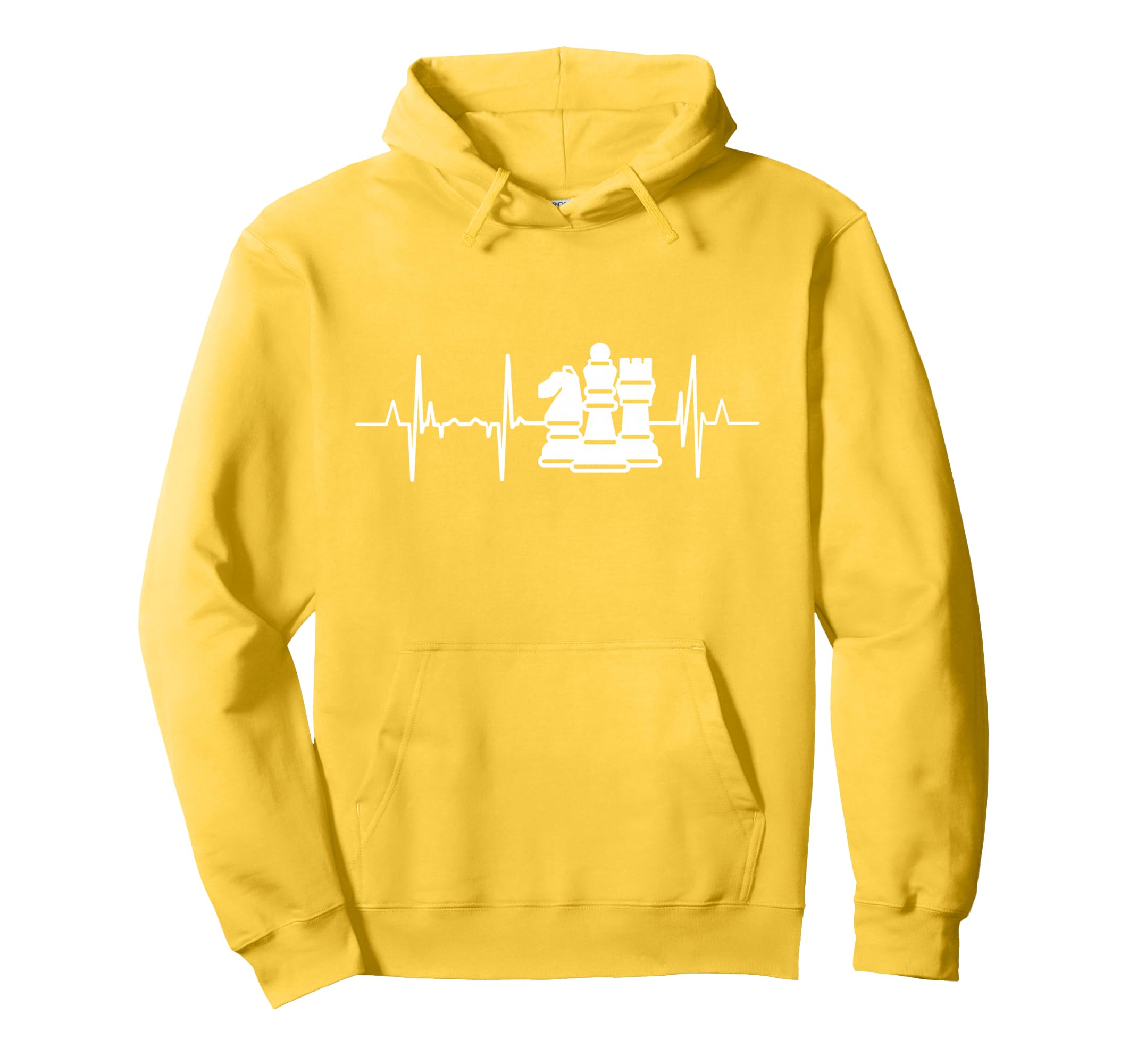 Chess Pieces Heartbeat Chess Player Pullover Hoodie