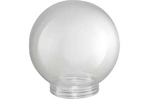 ASPEN CREATIVE CORPORATION Aspen Creative 28001-60-21, 6" Clear Acrylic Replacement Lamp Post Globe with 3-1/4" Threaded Neck