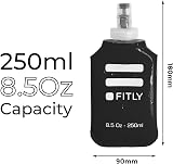 FITLY Soft Water Bottle Collapsible Flask Shrinks as You Drink for Running view 6