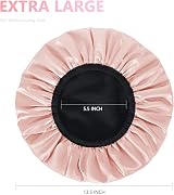 Aquior Shower Cap Extra Large for Women Three-Layer Waterproof Silk Satin view 2