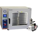 Across International AT19P7 Stainless Steel 5-Sided 1.9 cu. ft. Vacuum Oven with Tubing/Valves, Oil-Filled Gauge, LED Light and 7 cfm Compact Vacuum Pump