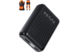 Zylyva Heated Vest Battery Pack Replacement 18400mAh – 7.4V/5V Power Bank with LED Display, Only for 7.4V Heated Apparel with